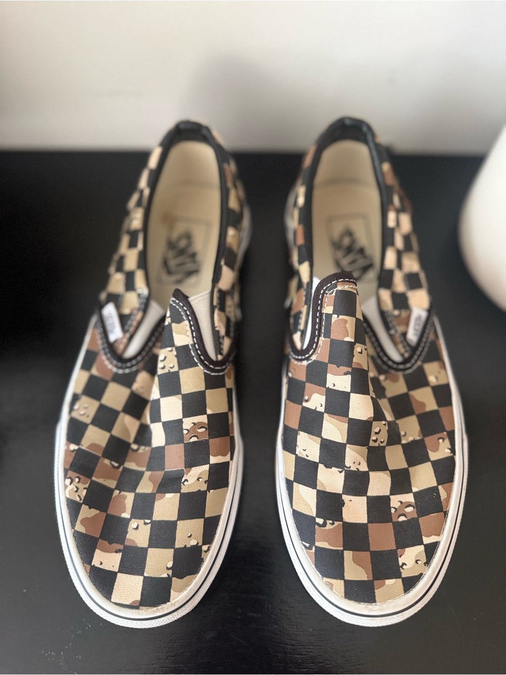 Camo Vans Checkerboard Slip-On Size 8 - Picture 3 of 6